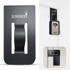 KL-180 Over-The-Door Lockbox Bracket – Black Metal Key Lock Box Holder