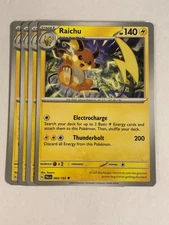 Pokemon TCG Paldea Evolved 4x Playset Raichu 064/193 Near Mint