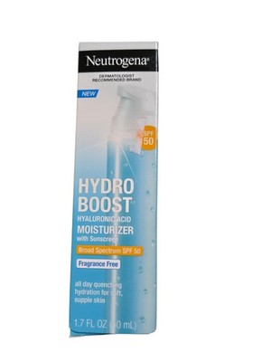 Neutrogena Hydro Boost Moisturizer SPF 50 Fragrance Free 1.7oz EXP 12/2026 New
