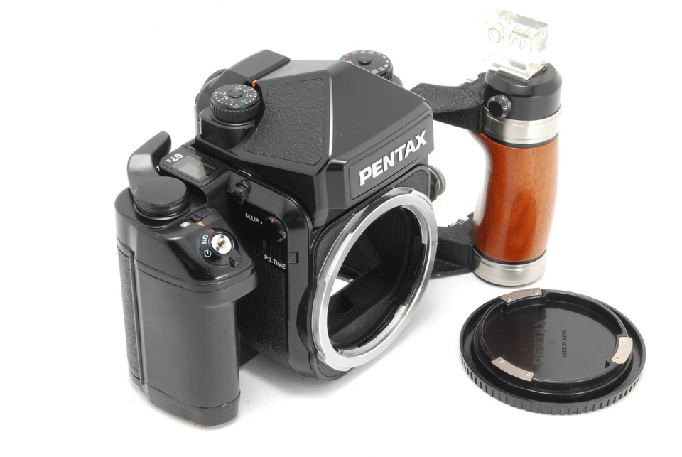【N COMO NUEVO+++ EN CAJA】Pentax 67 II 6x7 Cámara de Formato Medio Cuerpo Negro Buscador AE Foto 3 de 4