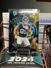 2025 Panini Select - Concourse Mason Taylor #76 Black & Gold Shock Prizm (RC)
