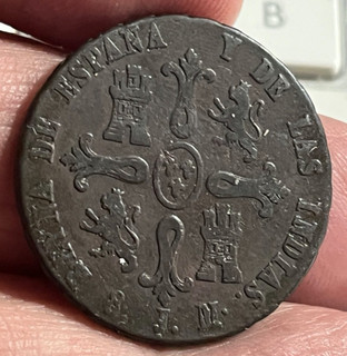 Cincin19"ISABEL 2ªEscasos 8 Mrvds 1836 JUBIA "8 J M"