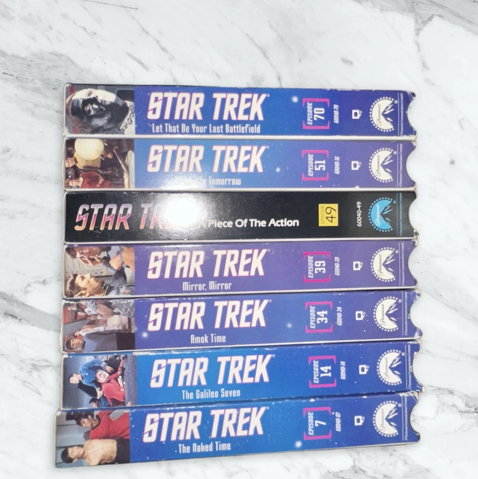 ОРИГИНАЛЬНАЯ СЕРИЯ STAR TREK КОНЕЦ 60-х — ЛОТ ИЗ 7 ВИДЕОКАССЕТ — Шатнер — Нимой - Изображение 2 из 4