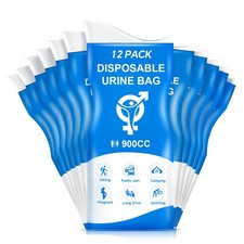 Xeiophoy Urine Bag, 12PCS Disposable Pee Bags for Travel  Large, Blue