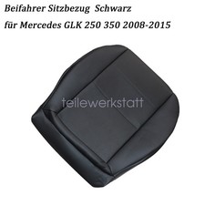 Beifahrer Sitzbezug für Mercedes GLK 250 350 2008-15 Schwarz