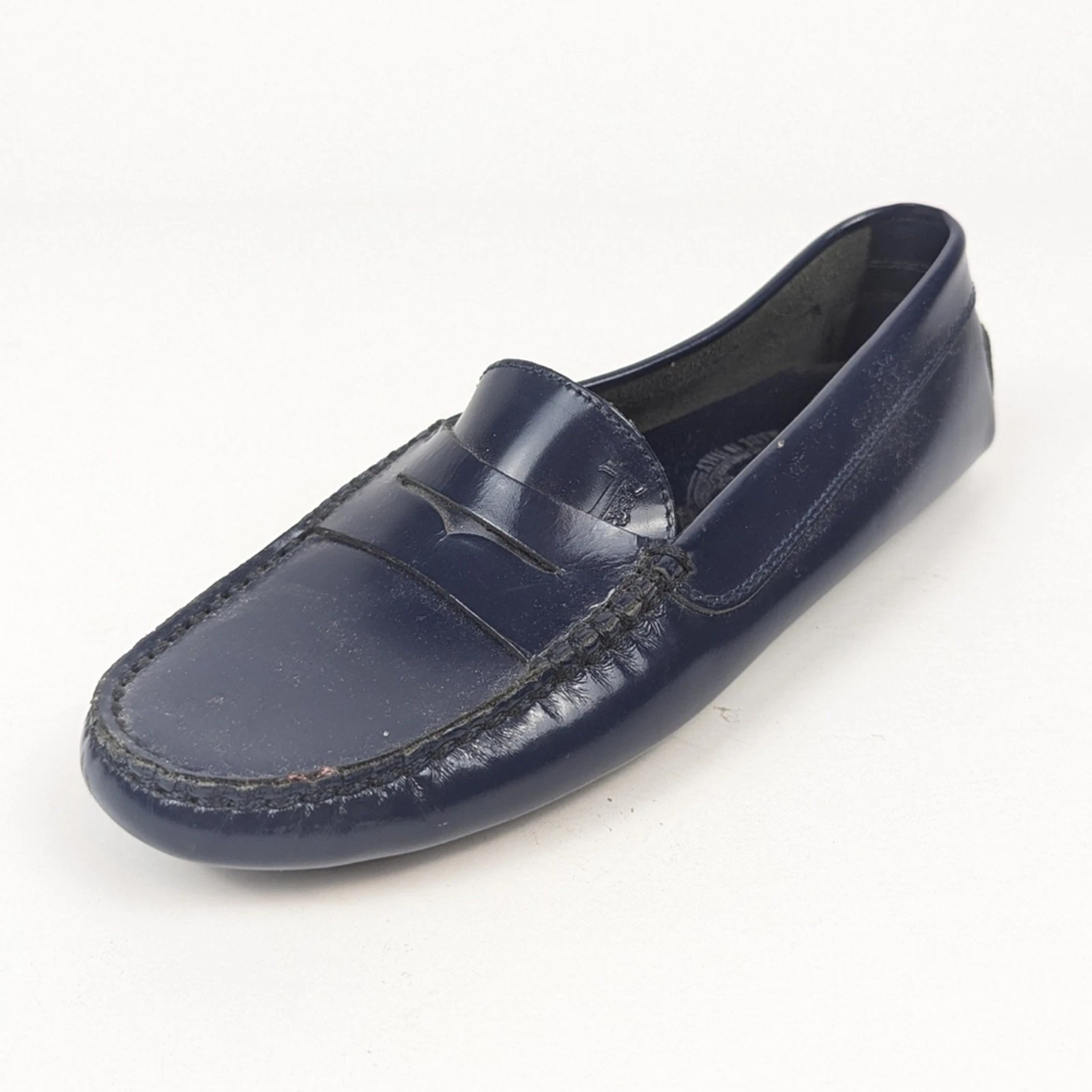 Tod’s scarpe donna mocassini slip on in pelle blu navy taglia 6 5