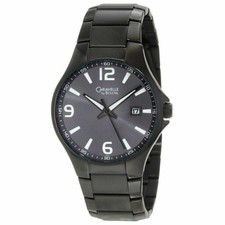 Caravelle by Bulova 45B119 Black Dial Stainless Steel Mens Watch