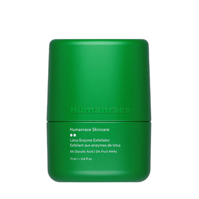 Humanrace 8% Glycolic Acid Lotus Enzyme Exfoliator, 2.4 Fl Oz, Refillable Exfoli