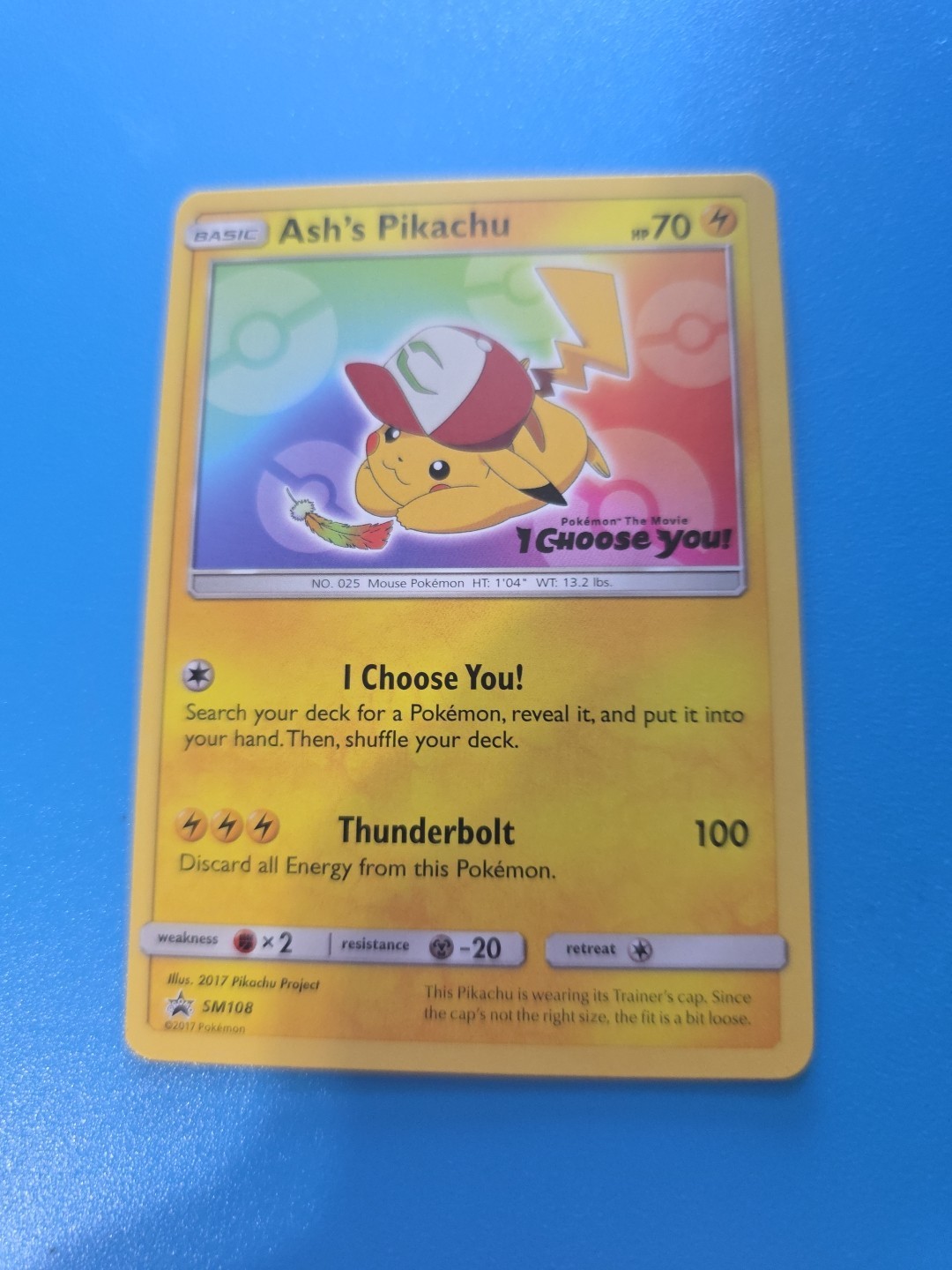Ash's Pikachu 2017 Sun & Moon: Black Star Promo #SM108 I Choose