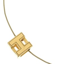 Hermes Kage Ash H Cube GP Necklace Choker Gold Used bf2b799d23ff0c9e70dc35f38ea8