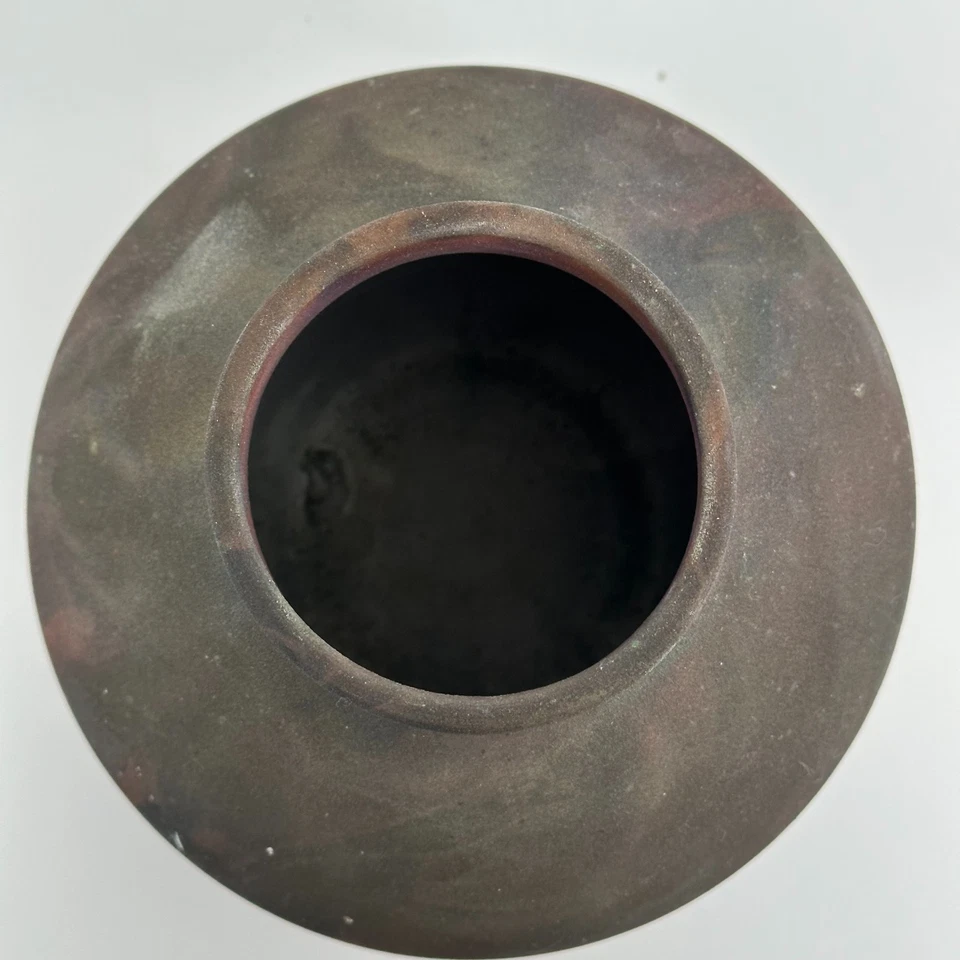 Jarrón de cerámica Joe Frank McKee - Carolina del Norte Raku - Firmado Foto 4 de 4