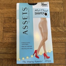 Assets by Sara Blakely Spanx Mid-Thigh Shaper Womens 5 Black Waist Control