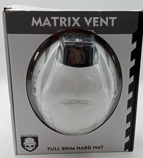 GREEN DEVIL Matrix Full Brim Hard Hat with Headlight Vented White 