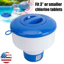 Floating Chemical Dispenser Floater For 7in Swim Pool Spa Chlorine Tablet Tabs