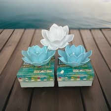 VTG Floating Lotus Candle Holder Garden Patio...
