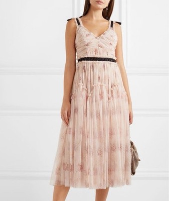 Needle & Thread ''Think of Me'' embellished floral tulle midi dress size UK8 BNWT