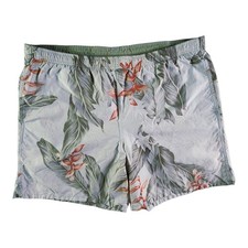 Speedo Mens Swim Trunks XXL 90 VTG Made In USA Hawaiian Tropical Floral Shorts