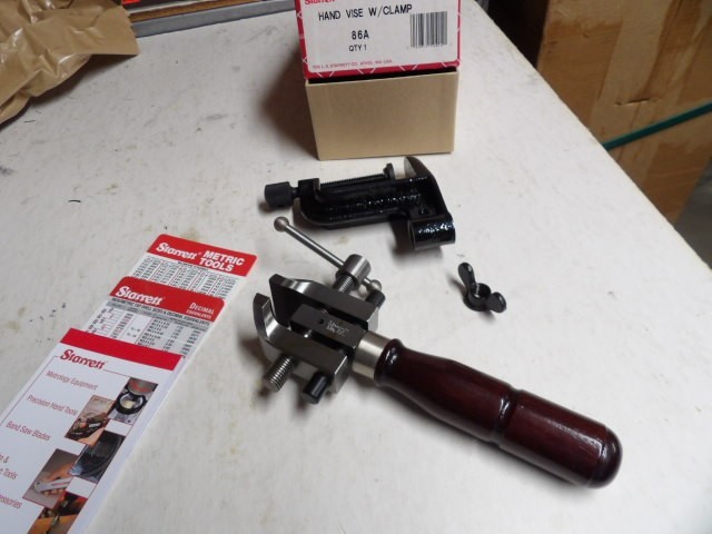 STARRETT #86A Hand Vise W/Clamp  Complete Set  NOS