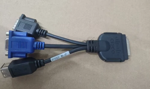 Used Cisco 37-1016-01 UCS KVM Dongle VGA Serial USB DB9 Server Cable Adapter