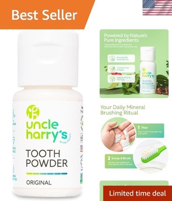 Gentle Teeth Whitening Tooth Powder with Essential Oils - 1 oz  Formula