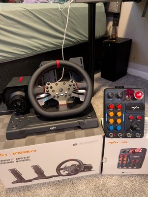 PXN V10 Ultra Racing Wheel & Pedals + CB1 Control Box, Wired USB PS4/PC/Xbox