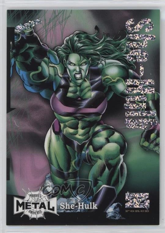 2022 Upper Deck Marvel Metal Universe Spider-Man Z-Force Rave /100 She-Hulk 03x5