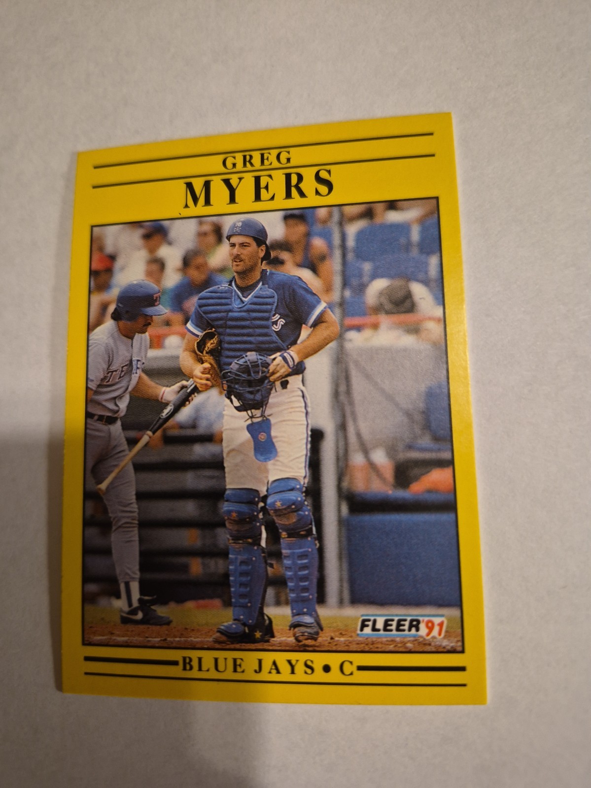 Greg Myers 1991 FLEER #182 FREE SHIPPING 