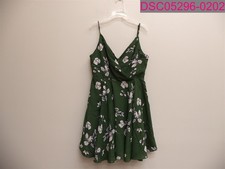 Essue Women's Green Sleeveless Floral Mini Dress Medium