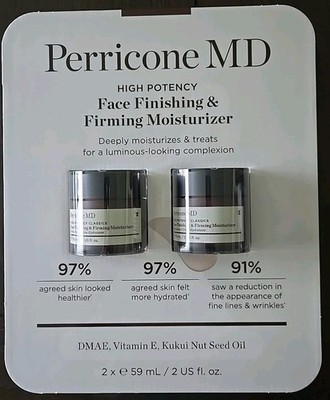  NEW  Perricone MD Face Finishing & Firming Moisturizer 2.0 fl oz EA 2-pack 