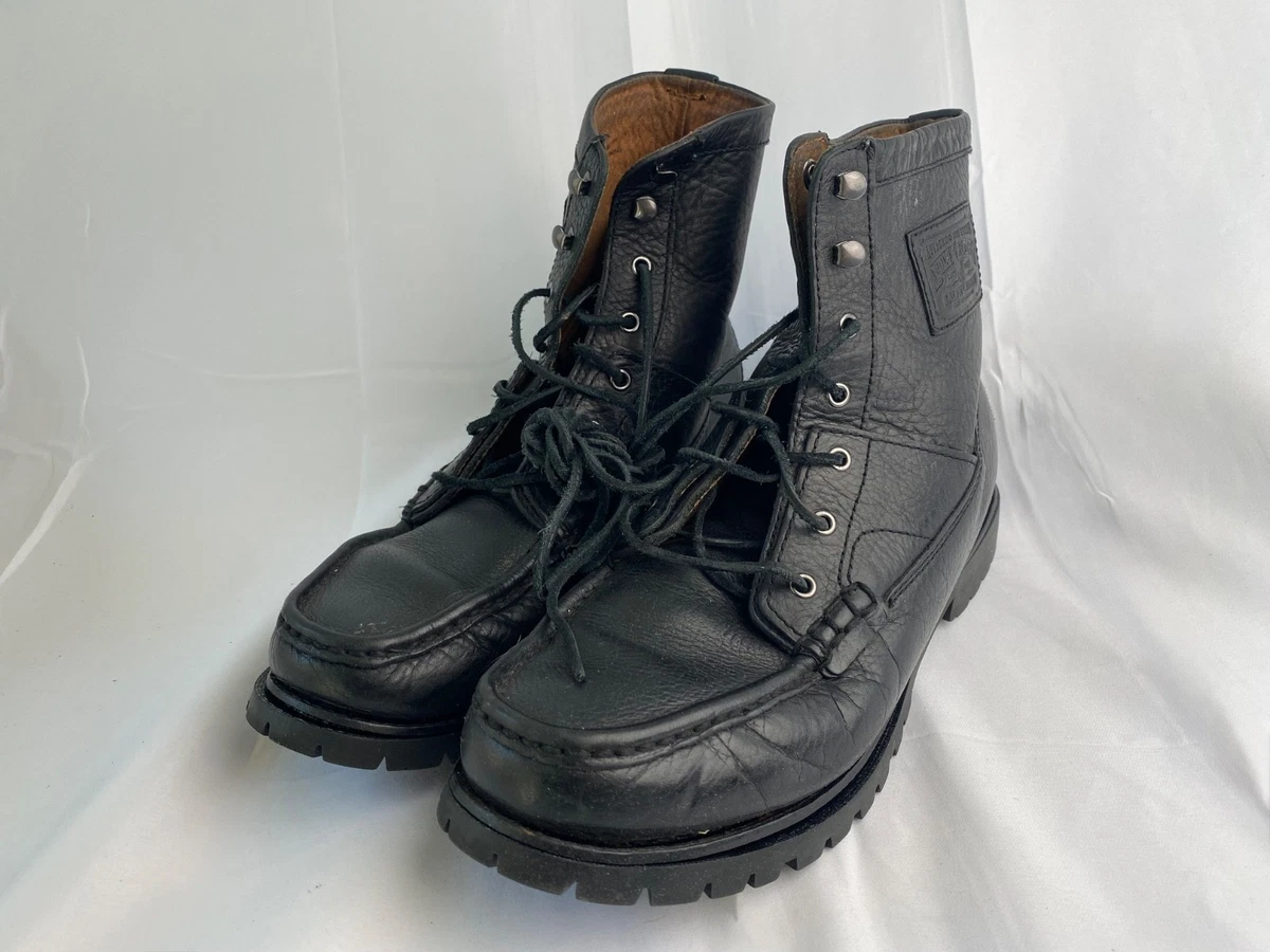 Polo Ralph Lauren Wakely Boots Mens 13D Black Leather Heritage Work Logger 2010 Las mejores ofertas en Botas al tobillo Polo Ralph Lauren  main image 3