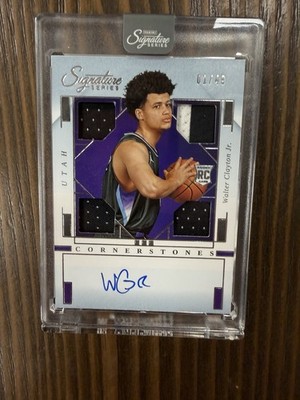 2025-26 Panini Signature Series Walter Clayton Jr Quad Patch Auto /49 Rc