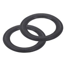2 PCS 5 Inch Foam Speaker Edge Surround Rings Perforated Subwoofer Black