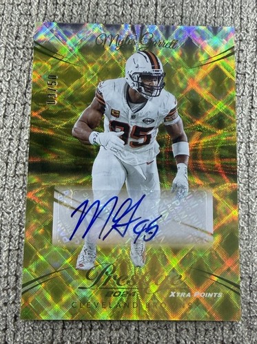 Myles Garrett [Xtra Points Signatures Premium Gold] #71 2024 Panini Prestige card