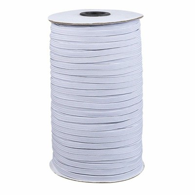 White 1/8'' Skinny Elastic 3mm 155 Yards Flat Elastic Bands for Sewing Crafting