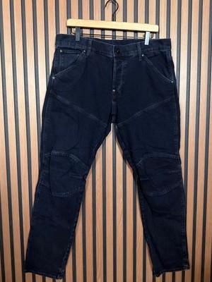 G-Star Raw Jeans 33 x 30 Mens Blue Denim 3D Slim 5620 Button Fly