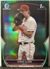 Chris Clark 1st Bowman Green Grass Refractor /99 2023 Bowman Draft Angels