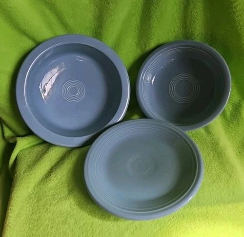 Fiesta Fiestaware Periwinkle Blue (Retired)  Set Of 3, 8 1/4", 6 3/4" Bowls, 7"