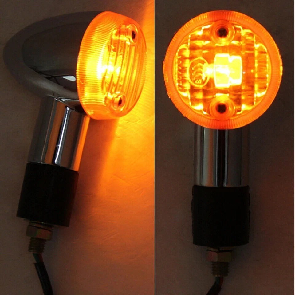 4pcs Amber Turn Signal Lights for Suzuki Boulevard C109R C50 C90 GS550 - Image 4 of 4