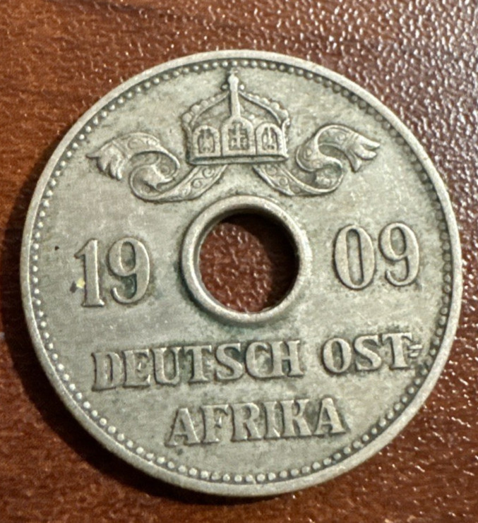 10 Hellers German East Africa 1909 J