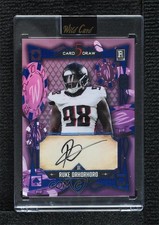 2024 5 Card Draw Purple/Pink Blue Foil 1/3 Ruke Orhorhoro Rookie Auto RC 7m3. rookie card picture