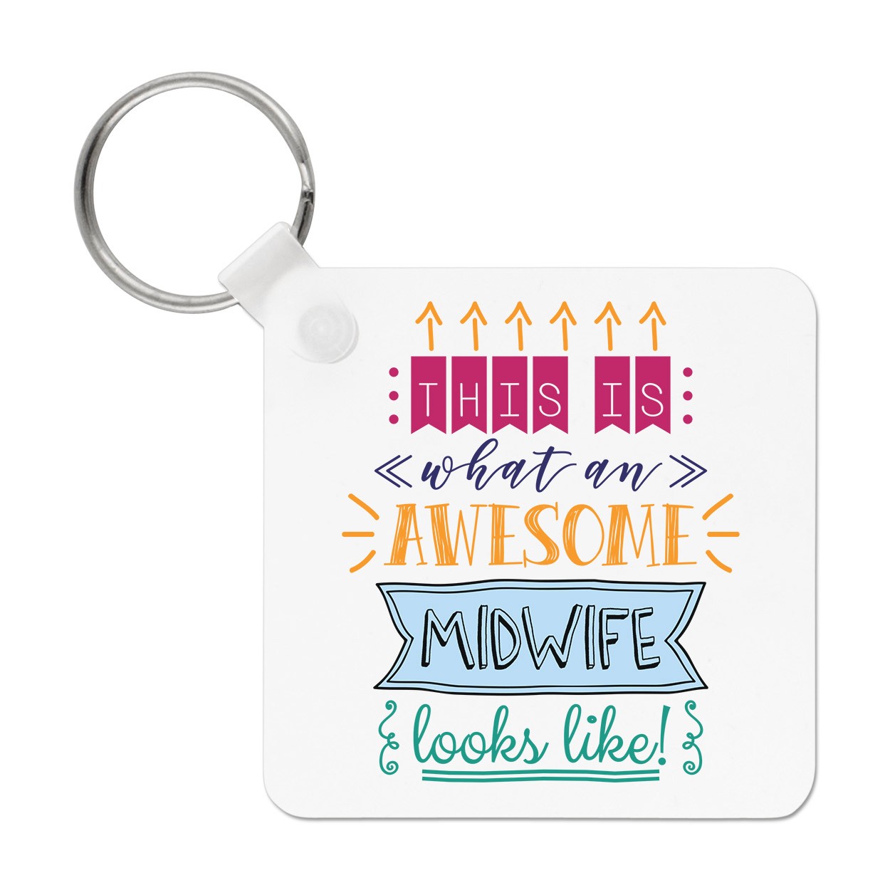 This Is What An Awesome Midwife Looks Like Keyring Key Chain - Funny Best