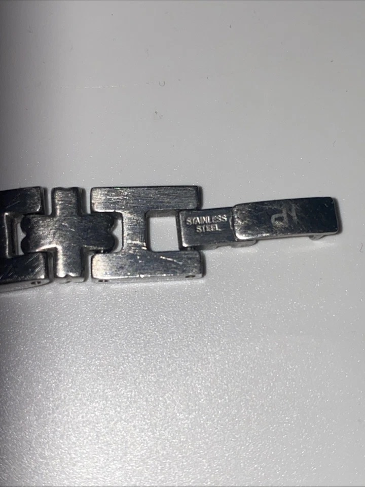 Men's Stainless Steel IP Cross Black Bracelet Chain Bracelet - Image 3 of 4