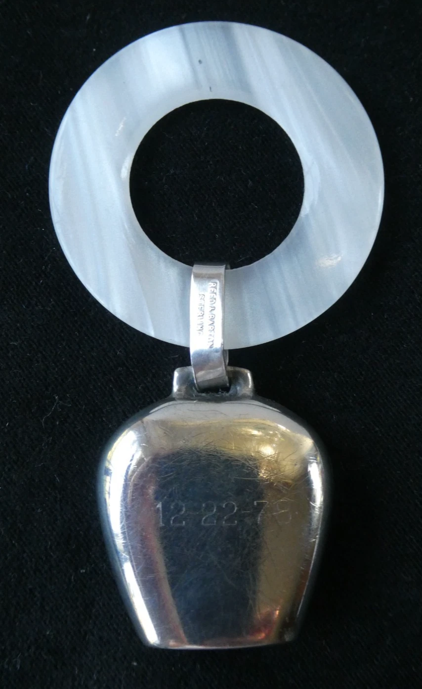 Sterling Silver Teething Ring Baby Rattle Bell by Reed & Barton Stamped Engraved
Opens in a new wind