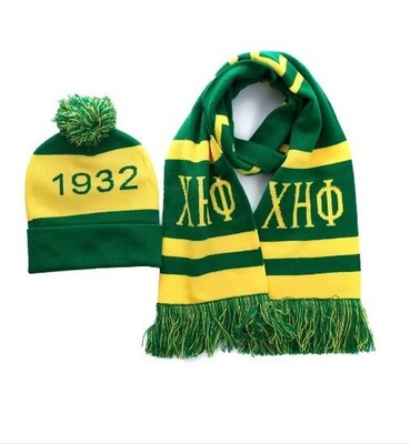 Chi Eta Phi Sorority Scarf Hat Set