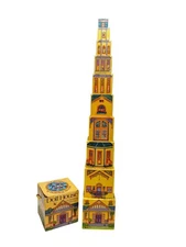 2002 Doll House Building Blocks WJ Fantasy Stacking Dollhouse Pretend Playset