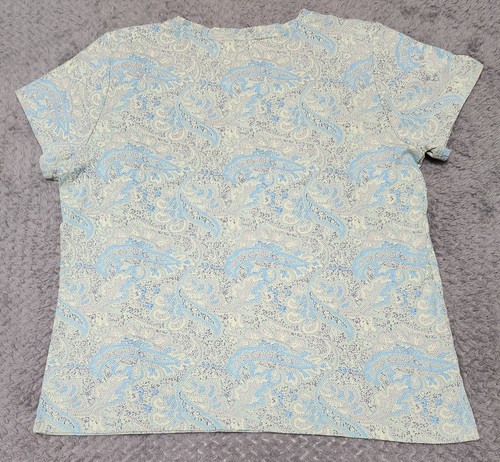St John's Bay ~ Women's Short Sleeve Top ~ Size Large ~ Green/Blue - Picture 6 of 6