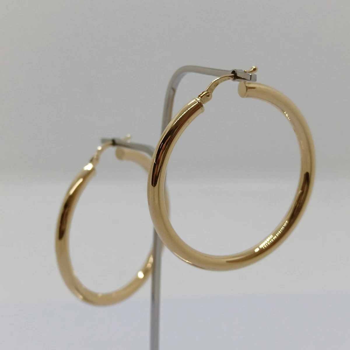 The Gold Port Orecchini A Cerchio 50 Mm – Placcati Oro 18K, Ipoallergenici, Leggeri – Regalo In Scatola