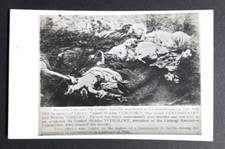 Cartolina propaganda comunista massacro Romanov RPPC c1940s UNP
