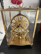 Vintage Kundo Kieninger Obergfell Anniversary Clock Germany Key Wind