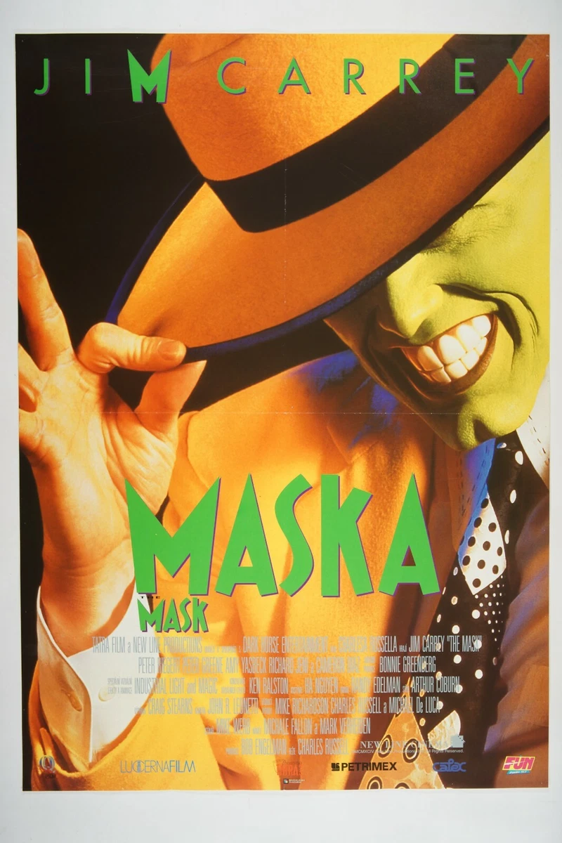 THE MASK 23x33 Original RARE Czech movie poster 1994 JIM CARREY, CHUCK  RUSSELL | eBay